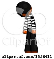 Poster, Art Print Of Orange Thief Man Depressed With Head Down Turned Left
