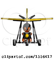 Poster, Art Print Of Orange Thief Man In Ultralight Aircraft Front View