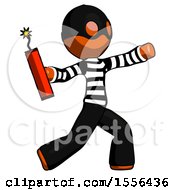 Poster, Art Print Of Orange Thief Man Throwing Dynamite