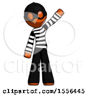 Poster, Art Print Of Orange Thief Man Waving Emphatically With Left Arm