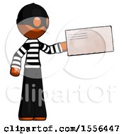 Poster, Art Print Of Orange Thief Man Holding Large Envelope
