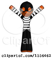 Orange Thief Man With Arms Out Joyfully by Leo Blanchette