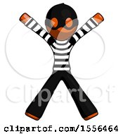 Poster, Art Print Of Orange Thief Man Jumping Or Flailing