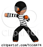 Orange Thief Man Martial Arts Punch Left by Leo Blanchette