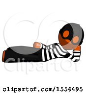 Poster, Art Print Of Orange Thief Man Reclined On Side