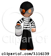 Poster, Art Print Of Orange Thief Man Begger Holding Can Begging Or Asking For Charity