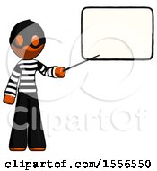 Orange Thief Man Giving Presentation In Front Of Dry Erase Board by Leo Blanchette