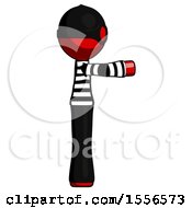 Poster, Art Print Of Red Thief Man Pointing Right