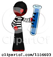 Poster, Art Print Of Red Thief Man Holding Large Test Tube
