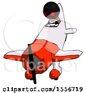 Poster, Art Print Of Red Thief Man In Geebee Stunt Plane Descending Front Angle View