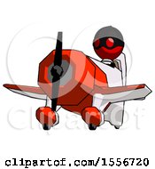 Poster, Art Print Of Red Thief Man Flying In Geebee Stunt Plane Viewed From Below