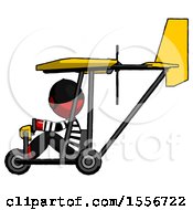 Poster, Art Print Of Red Thief Man In Ultralight Aircraft Side View