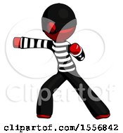 Red Thief Man Martial Arts Punch Left