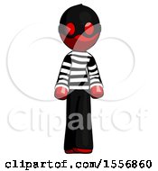 Red Thief Man Walking Front View
