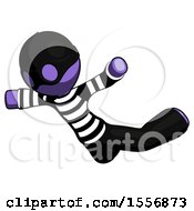 Poster, Art Print Of Purple Thief Man Skydiving Or Falling To Death