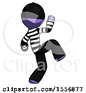 Poster, Art Print Of Purple Thief Man Kick Pose Start