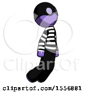 Poster, Art Print Of Purple Thief Man Floating Through Air Right