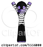 Poster, Art Print Of Purple Thief Man Hands Up