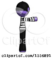 Poster, Art Print Of Purple Thief Man Pointing Right