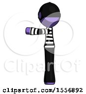 Poster, Art Print Of Purple Thief Man Pointing Left