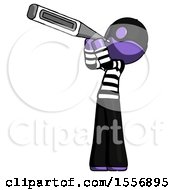 Poster, Art Print Of Purple Thief Man Thermometer In Mouth