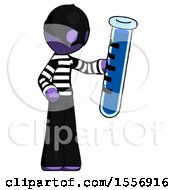 Poster, Art Print Of Purple Thief Man Holding Large Test Tube