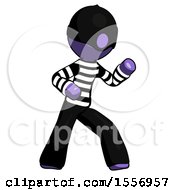 Poster, Art Print Of Purple Thief Man Martial Arts Defense Pose Right