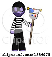Poster, Art Print Of Purple Thief Man Holding Jester Staff
