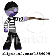 Poster, Art Print Of Purple Thief Man Pointing With Hiking Stick