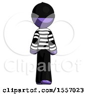 Poster, Art Print Of Purple Thief Man Walking Away Back View