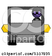 Poster, Art Print Of Purple Thief Man Driving Amphibious Tracked Vehicle Front View