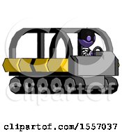Poster, Art Print Of Purple Thief Man Driving Amphibious Tracked Vehicle Side Angle View