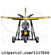 Poster, Art Print Of Purple Thief Man In Ultralight Aircraft Front View