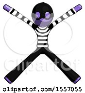 Poster, Art Print Of Purple Thief Man With Arms And Legs Stretched Out