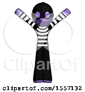 Poster, Art Print Of Purple Thief Man With Arms Out Joyfully