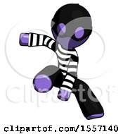 Poster, Art Print Of Purple Thief Man Action Hero Jump Pose