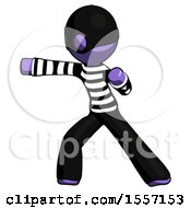 Purple Thief Man Martial Arts Punch Left