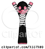 Poster, Art Print Of Pink Thief Man Hands Up