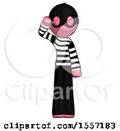 Poster, Art Print Of Pink Thief Man Soldier Salute Pose