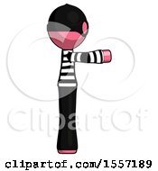 Poster, Art Print Of Pink Thief Man Pointing Right