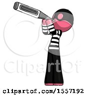 Pink Thief Man Thermometer In Mouth