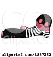 Poster, Art Print Of Pink Thief Man Reclined On Side