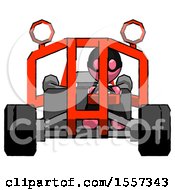 Poster, Art Print Of Pink Thief Man Riding Sports Buggy Front View
