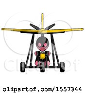 Poster, Art Print Of Pink Thief Man In Ultralight Aircraft Front View