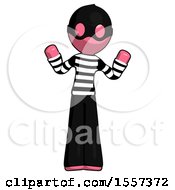 Poster, Art Print Of Pink Thief Man Shrugging Confused