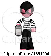 Poster, Art Print Of Pink Thief Man Begger Holding Can Begging Or Asking For Charity