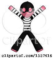 Poster, Art Print Of Pink Thief Man Jumping Or Flailing