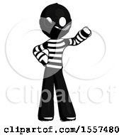 Ink Thief Man Waving Left Arm With Hand On Hip