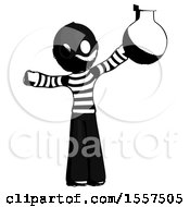 Poster, Art Print Of Ink Thief Man Holding Large Round Flask Or Beaker