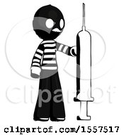Ink Thief Man Holding Large Syringe